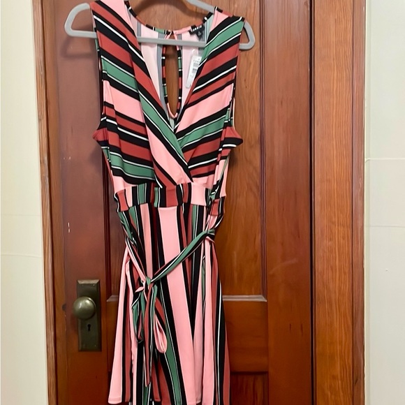 Torrid Multicolor Stripe Studio Knit Surplice Romper 3X NWT 16993674 - Picture 4 of 5